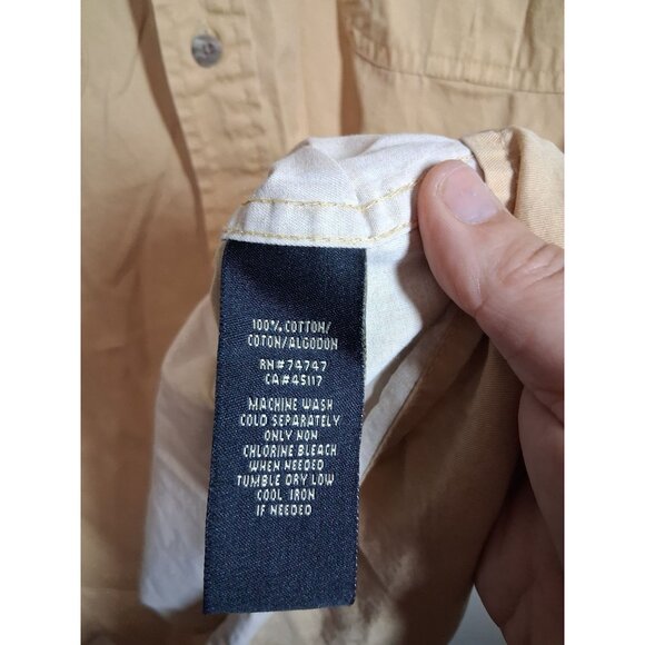 Redhead Button Down Shirt Short Sleeve Casual Yellow Men's Size 2XL - Picture 4 of 4